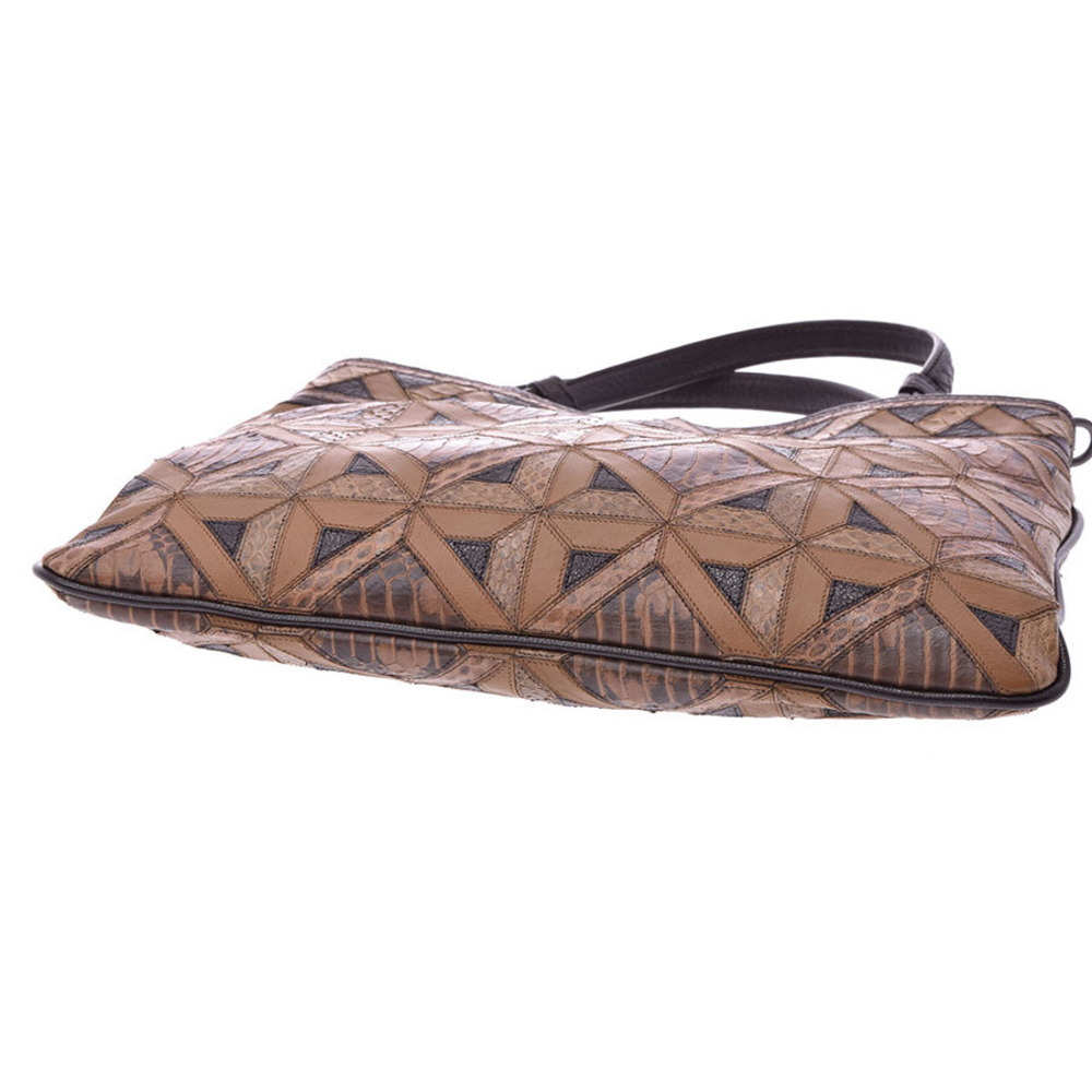 Bottega Veneta Strap Python Brown Leather Handbag - image 4